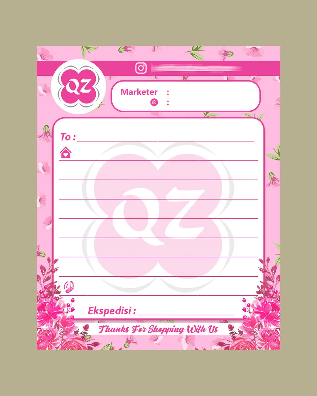 Portofolio Desain Label Pengiriman 06